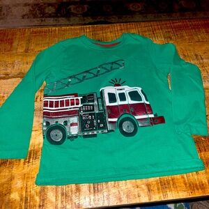 Boys long sleeve fire truck shirt